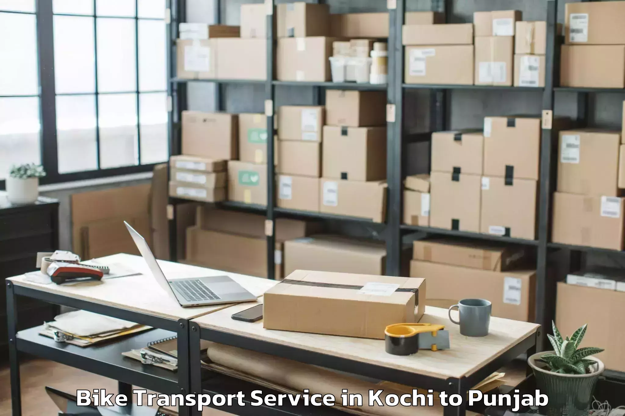 Book Kochi to Mall Of Amritsar Alpha One Bike Transport Online